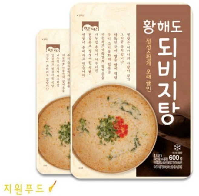 고향 황해도 되비지탕 600g x 25봉, 1개