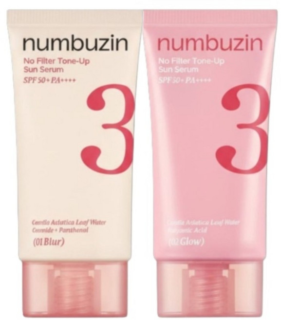 넘버즈인 3번 도자기결 톤업베이지 선크림 50ml 2종 택2개, 글러우 2개