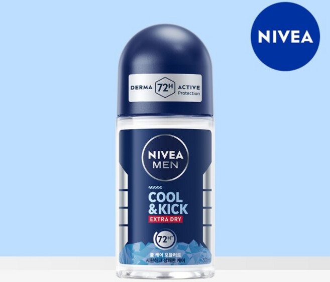 [니베아] 맨 데오드란트 롤온 쿨 앤 킥 50ml 1개