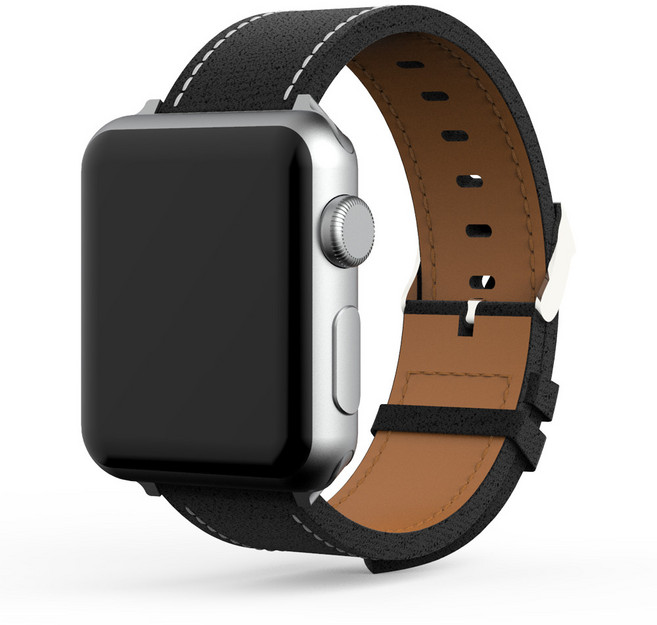 로랜텍 애플워치 가죽 프리미엄 호환 밴드, 블랙