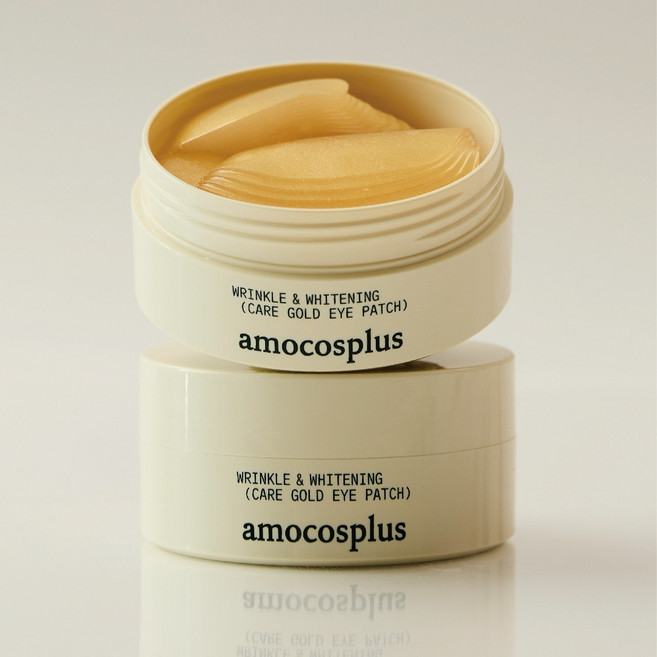 (아모코스플러스) 링클 앤 화이트닝 케어 골드 아이패치 60매입 하이드로겔, 1개, 60개입