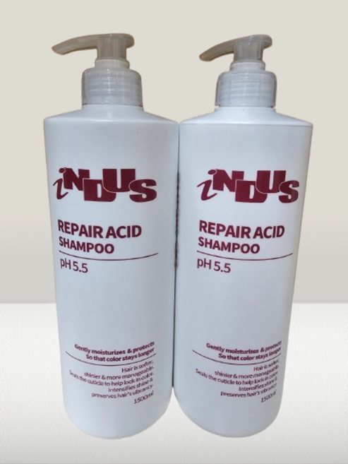 인더스 리페어 산성 샴푸 pH5.5 미용실 단백질 샴푸, 2개, 1.5L