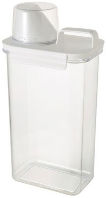 까마느 세제 소분 용기 분말 액체 플라스틱 손잡이형, 2.3L, 1개