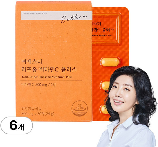 [본사직영] 여에스더 리포좀 비타민C 플러스 국민영양 프로젝트, 30정, 6개
