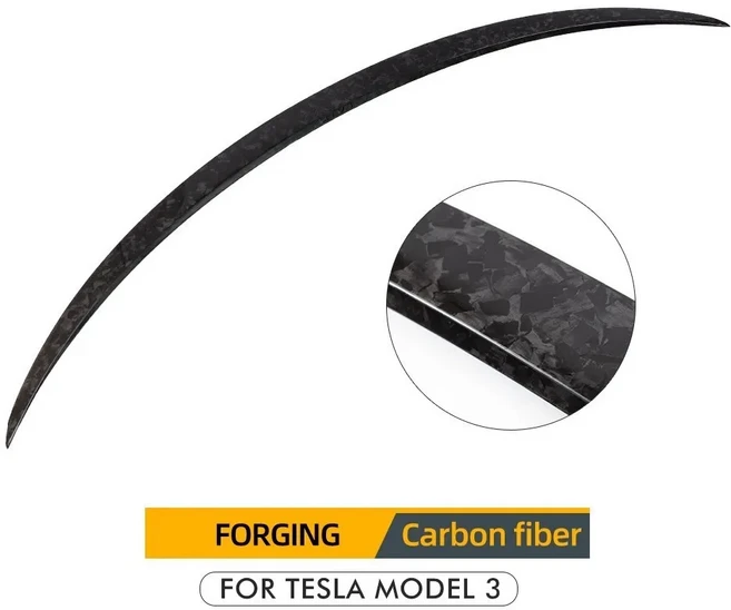 Xyzplus 신형 자동차 트렁크 윙 스포일러 테슬라 모델 Y 2023 액세서리 리얼 카본 파이버 3, 05 M3 matte forging, 01 빠른  Mainland, 1