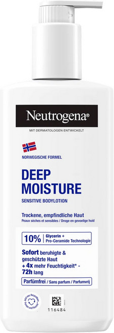 뉴트로지나 바디로션 딥 모이스쳐 센서티브 무향 250ml, 1개