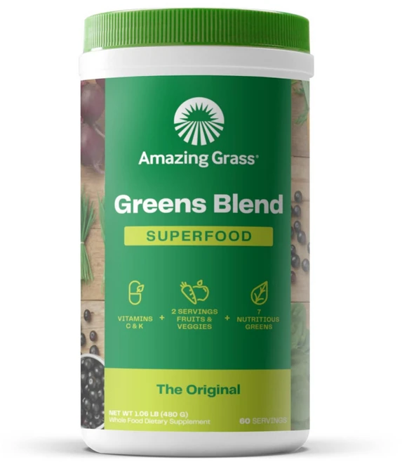 Amazing Grass 슈퍼푸드 소화효소＆프로바이오틱스 자연주의 신선한 과일＆채소 믹스파우더 1.06lb 1개, 480g - 쿠팡