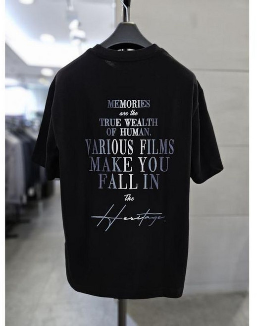 바쏘옴므 세이브존03 남자 여름 오버핏 레터링 라운드 반팔 티셔츠 WSAGZ2KR24A