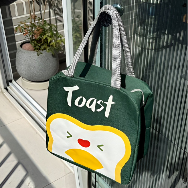 레오바니 보온 보냉 도시락 데일리 가방, 그린, 1개