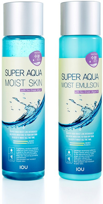 아이오유 수퍼아쿠아 모이스트 스킨 300ml + 에멀전 300ml 2종 세트, 1개
