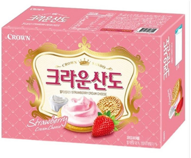 크라운산도 딸기, 161g, 24개