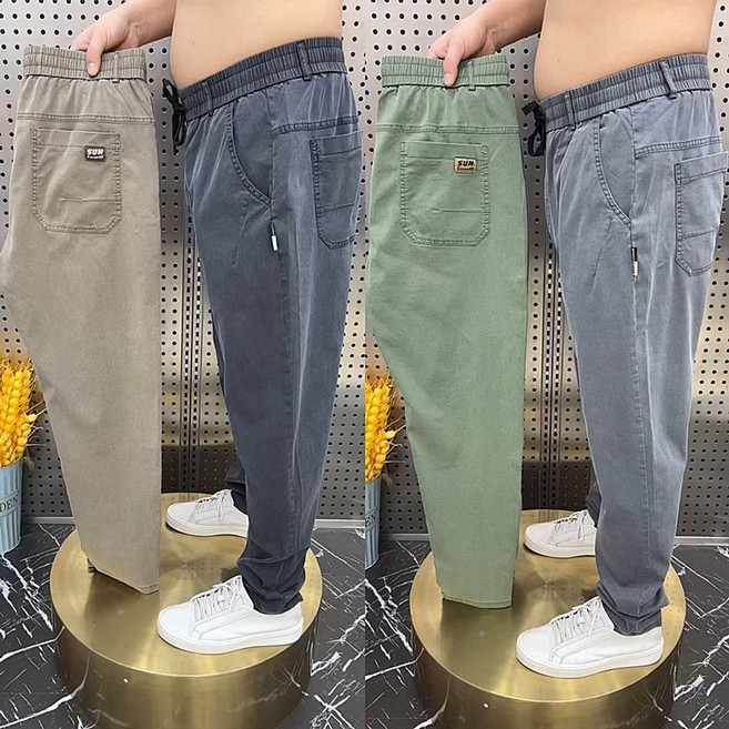 남성 봄가을 스판 데님 배기팬츠 캐주얼 편안안 밴딩 청바지 데일리룩