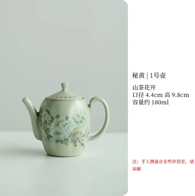 중국 스타일 러시아 도자기 골동품 티팟 레트로 세라믹 스몰 사이즈 육각 냄비 쿵푸 세트, 1개, 07 Style 15 180ml