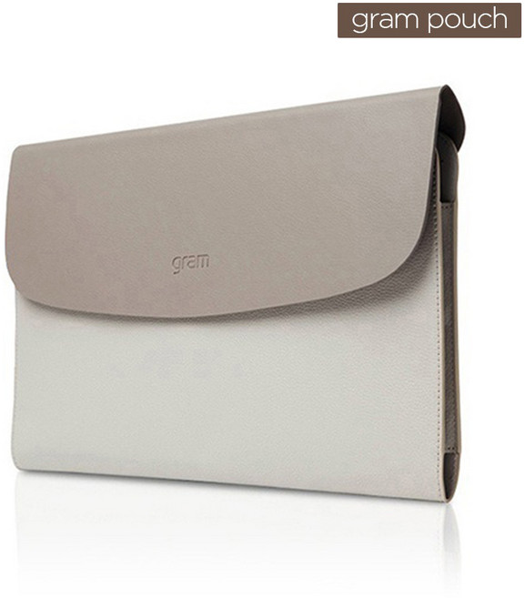LG 노트북 그램 정품 가죽파우치 브라운베이지 14 15 17인치, 1개