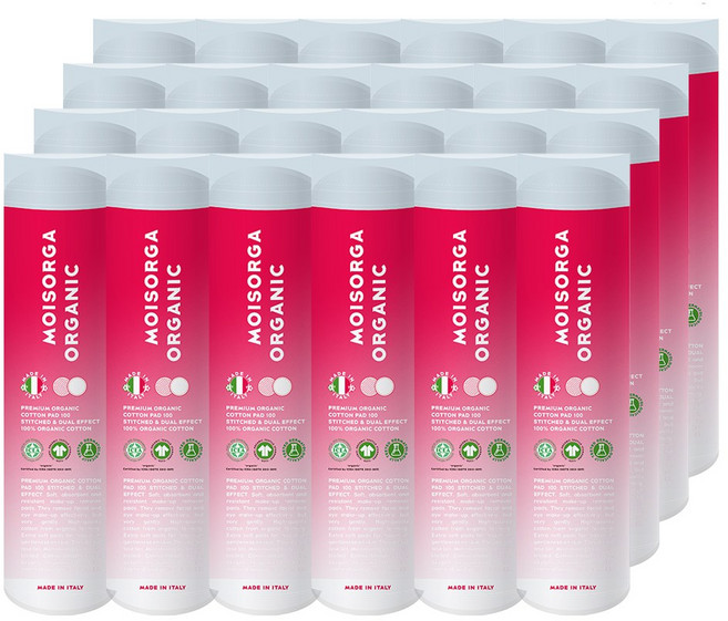 프리미엄 유기농 화장솜 총2400매 스티치 앤 듀얼이펙트, 100매입, 24개