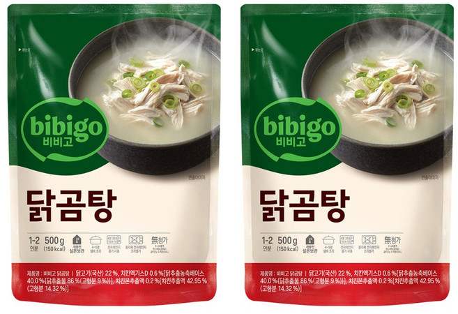 비비고 닭곰탕, 500g, 2개