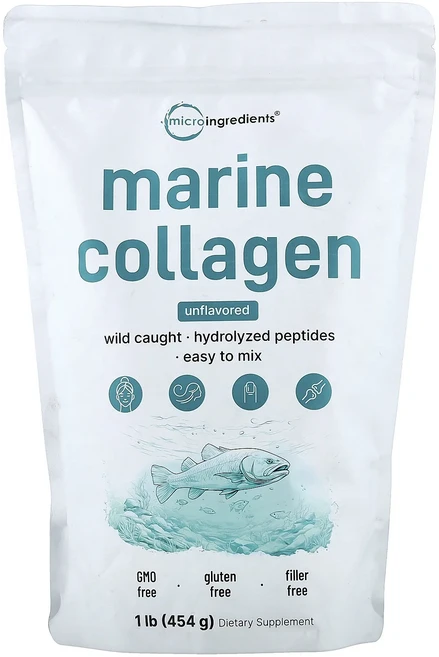Micro Ingredients 해양 콜라겐 무맛 454g(1lb), MicroIngredients해양콜라겐무맛454g1lb, 454g, 1개 - 쿠팡