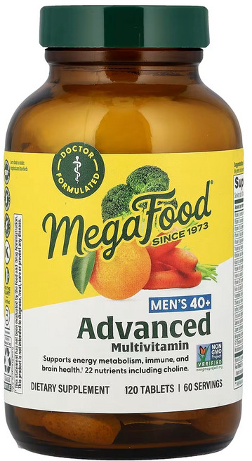 MegaFood 40플러스 맨스 멀티비타민 120정, 120 개, 1개