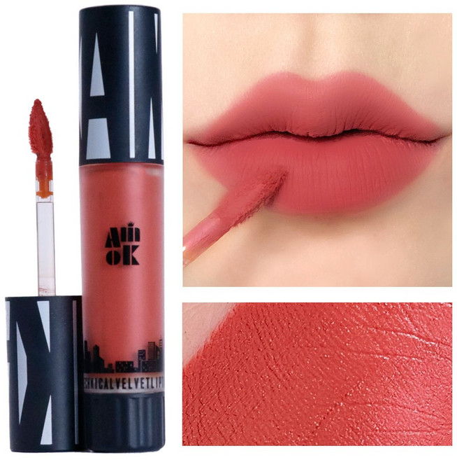 아미옥 유니크 테크니컬 벨벳 립 틴트 매트 피니쉬 립무스, 06패미닌로즈, 1개