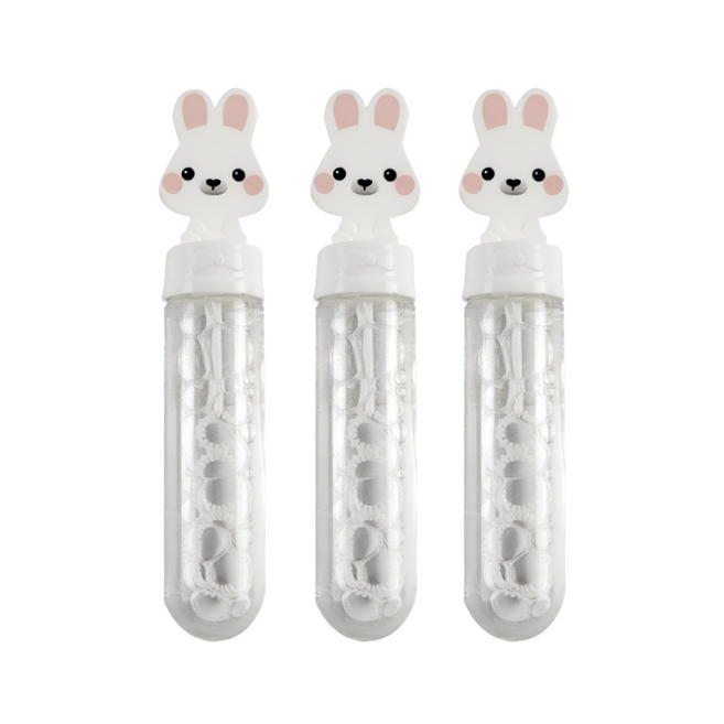 비버리코 어린이 미니 스틱 비눗방울 장난감, 3개, 토끼