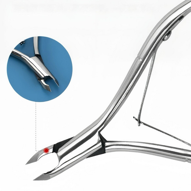 minh 전문가용 네일 리스트도 인정한 손톱관리 케어도구 고급 스테인리스 큐티클 니퍼, 1개, 실버 라운드형