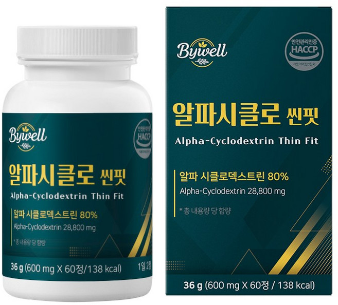 알파시클로씬핏 600mgx60정 HACCP인증시설제조, 1개, 60정