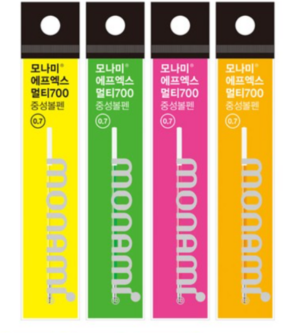 모나미 플립3 형광 리필심 0.7mm 형광옐로우, 3개