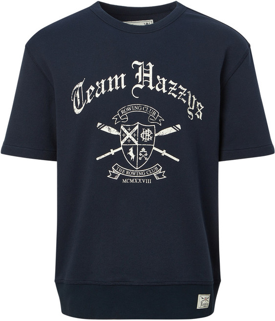 헤지스 남성용 로잉클럽 그래픽 반팔 맨투맨