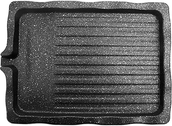 덕흥 두꺼운 7mm 주물 고기구이 사각 불판, 33cm, 1개