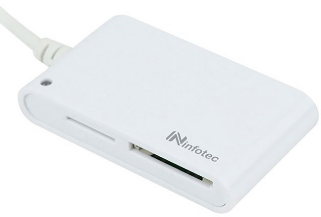 infotec 英富達 ATM多合一讀卡機 6.75 x 3.75 x 1.25cm 39g, INF-IC-103, 白色, 1盒