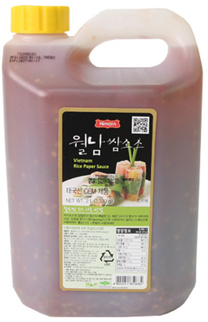 월남쌈소스(하이몬 2.32kg) X6 업소용 베트남 라이스 페이퍼 소스, 2.32kg, 6개