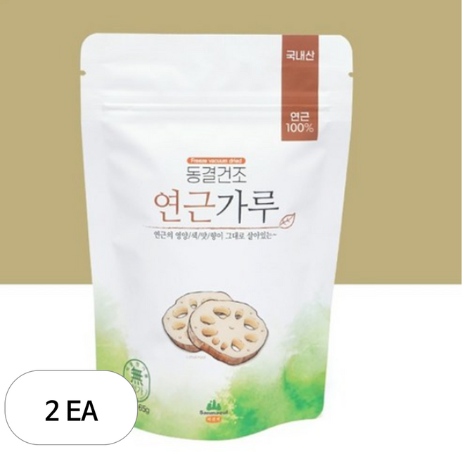 산마을 동결건조 연근가루, 65g, 2개