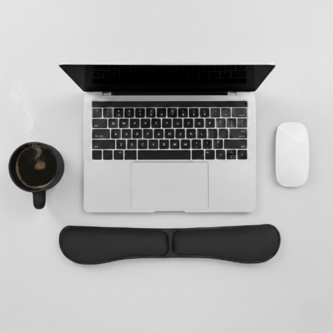 피킷업 휴대간편 접이식 키보드 손목 받침대, 블랙, 1개