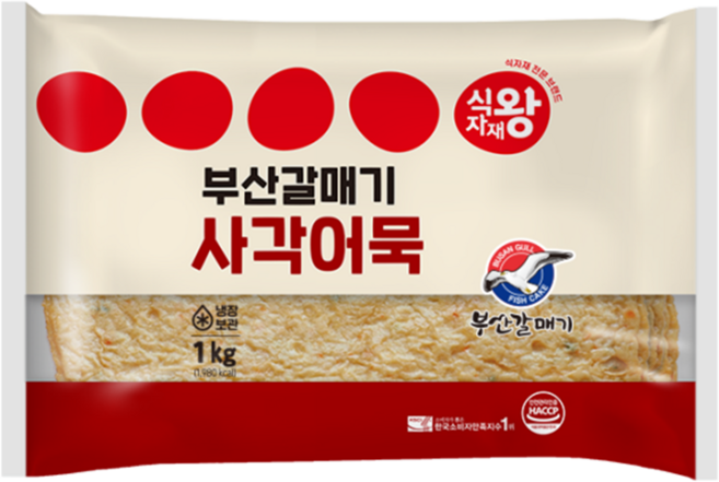 식자재왕 부산갈매기 사각어묵, 2개, 1kg