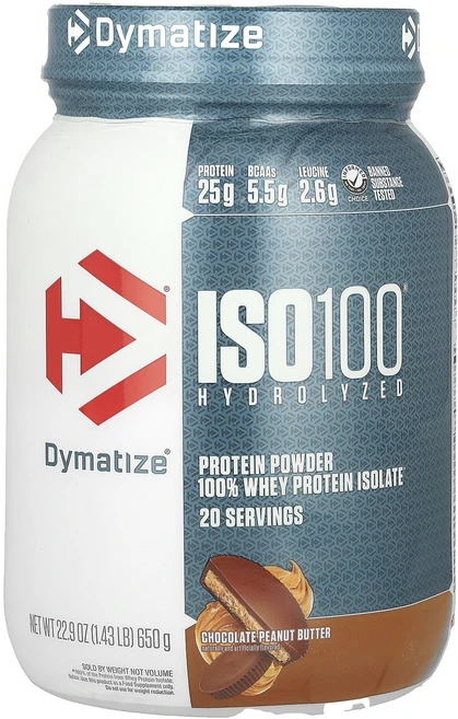 새해 건강을 선물하세요 Dymatize ISO100® 가수분해 100% 분리유청단백질 초콜릿 땅콩버터 650g(1.43lb) 특별관리진행, DymatizeISO100가수분해100분리유청단백질초콜, 650g, 1개 - 쿠팡