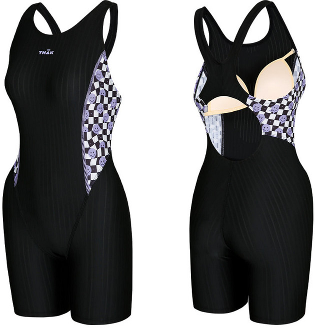 티막 여아동 피트니스 3부 실내수영복 LKF0553 BK