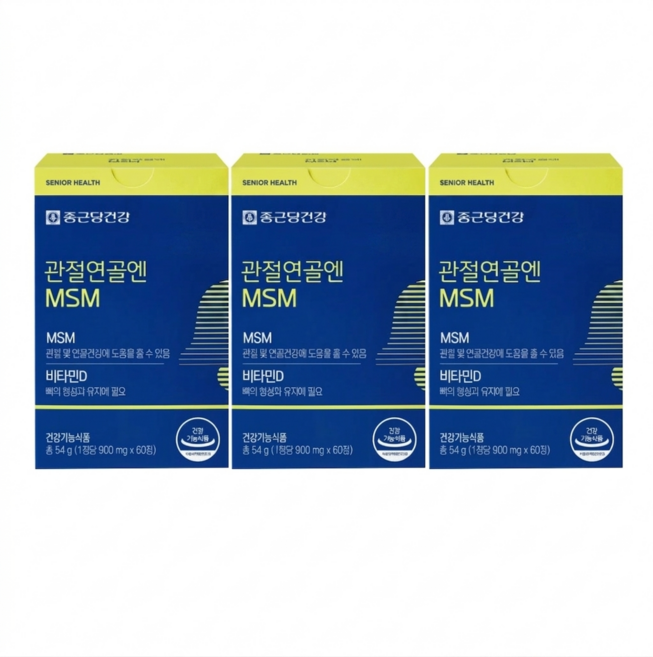 종근당건강 관절연골엔 MSM 54g, 60정, 3개