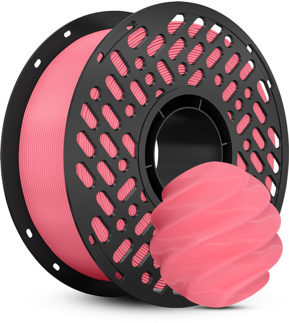 CaiLab 고강도 고탄성 PLA+ 3D 프린터 필라멘트 1.75mm 노즐 막힘 없는 선경 안정성 1kg | 뱀부랩 3D 프린터(P1S P2S A1 H2D등) 호환, 벚꽃 분홍색, (PLA)