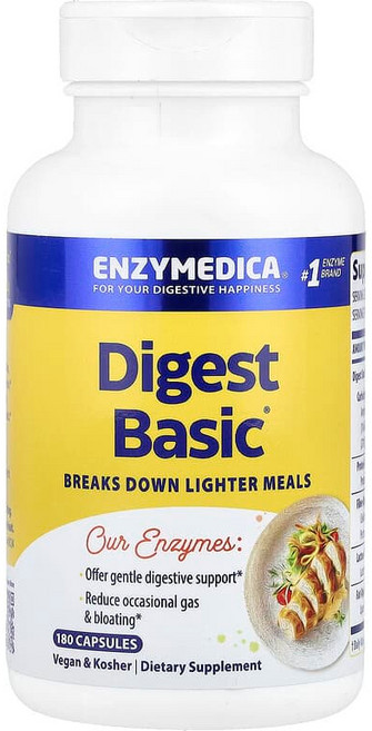 엔자이메디카 Digest Basic 필수 효소 포뮬라 캡슐 180정, 1개