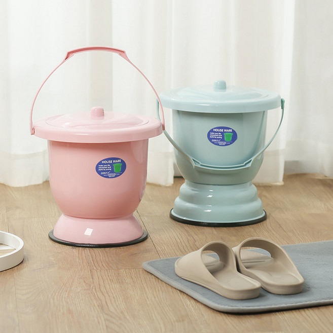 요강 간이 소변기 차박 캠핑용 이동식 접이식 환자 소변통 화장실 휴대용 여자 기본 캠핑, 1개, F_소형 오렌지 레드 업그레이드