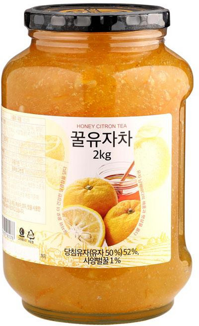 꿀유자차2kg/고려에프디-6개, 2kg, 1개입, 6개, 2kg
