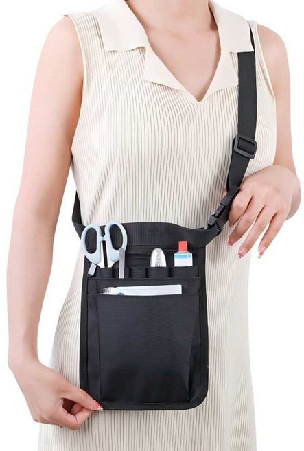 툴마담 간호사 허리가방 힙색, 블랙, 1개