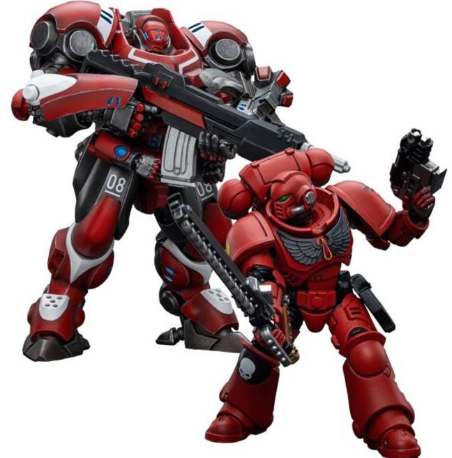 JOYTOY 118 워해머 40K 메카 액션 피규어 블러드 엔젤 인터셉터 및 유목민 도마뱀 편대2PCS 컬렉션 모델 생일 선물 15세 이상, JOYTOY 118 워해머 40K 메카 액션 피규어 블