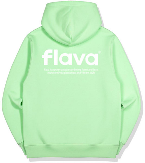 플라바 빅라인로고BACK 기모후드티 빅사이즈 후드티셔츠