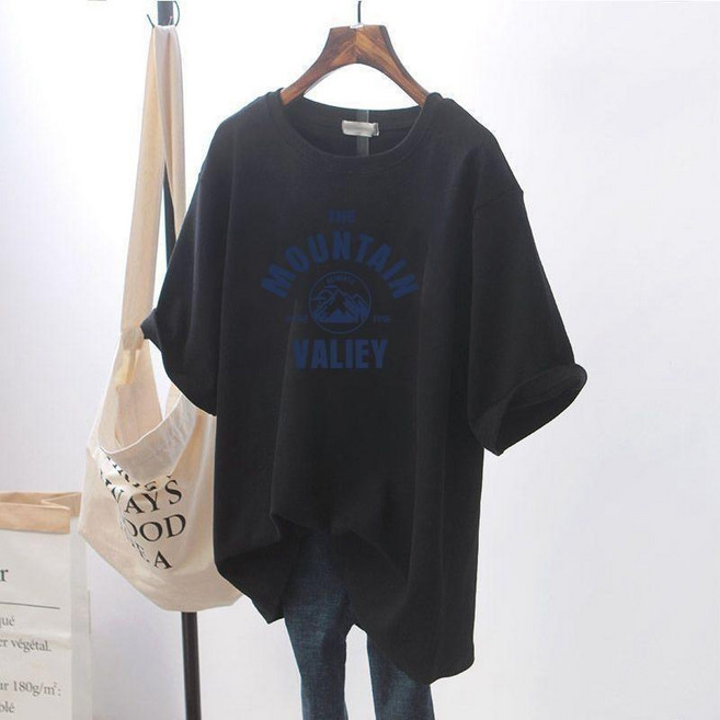 임산부 여름 수유 반팔티 루즈핏 그래픽 프린트 티셔츠 캐주얼 스타일 의류 JS