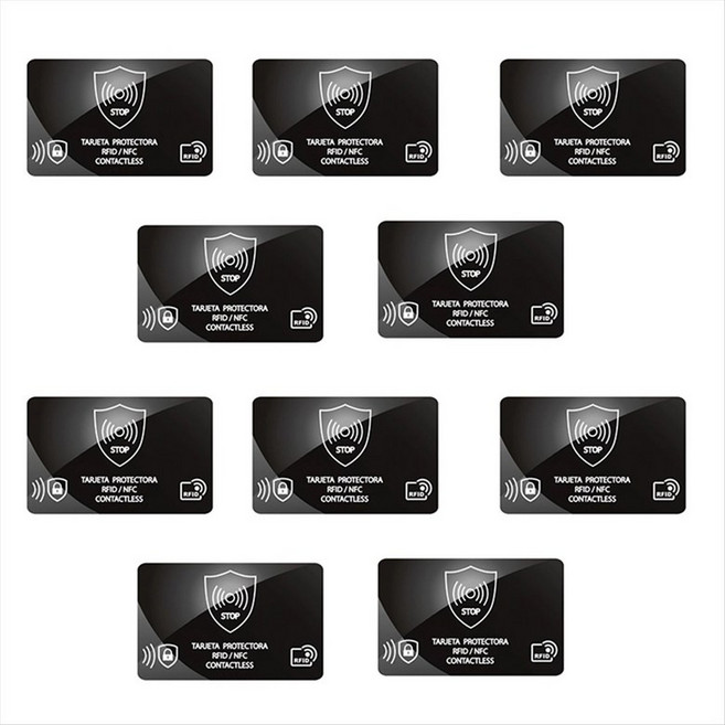 10Pcs RFID 차단 카드 홀더 NFC 도난 방지 쉴드 케이스 IC 은행 카드 보호 보안 지갑 차단기