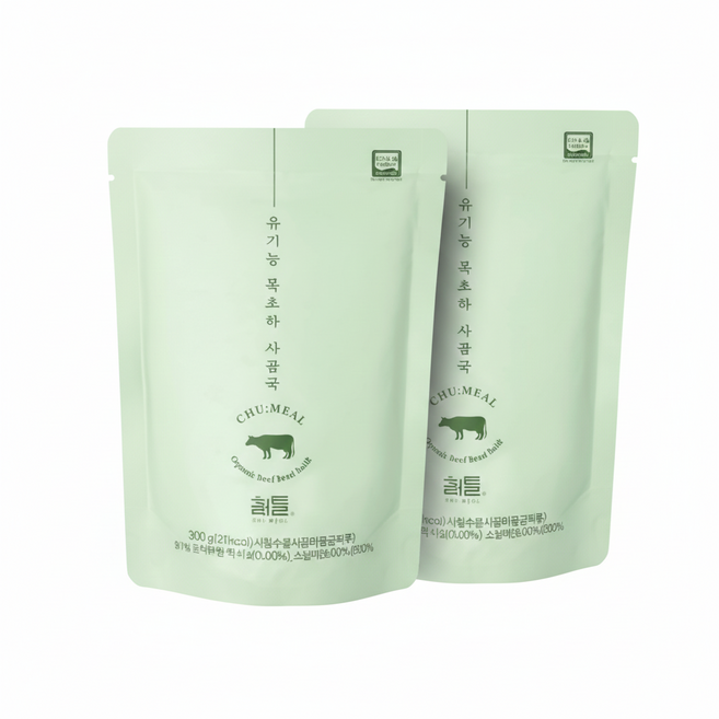 치밀 유기농 목초우 사골국 그래스페드 사골곰탕 육수, 10개, 300g