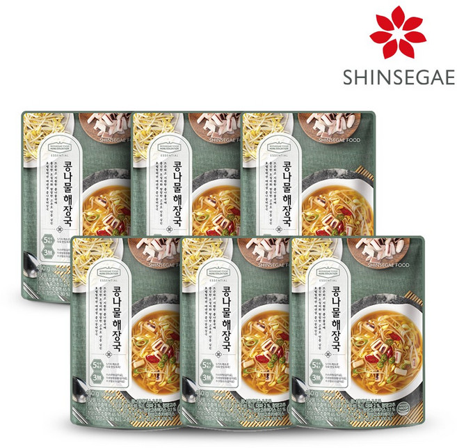 [신세계푸드] 호텔컬렉션 에센셜 콩나물 해장국 450g, 6개