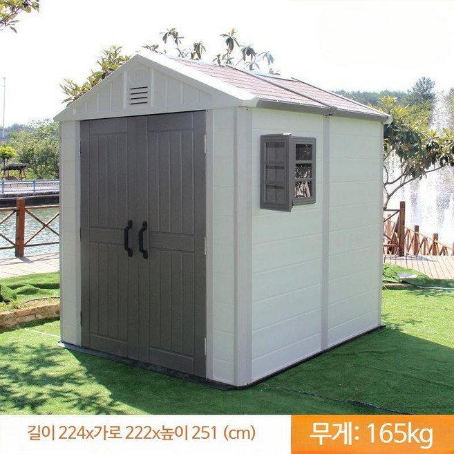 야외 농막 조립식창고 정원 옥상 농기구보관함 수납함 농가 소형창고 공구실 다용도 옥외 보관실, 방 2개(문 1개 창문 1개)