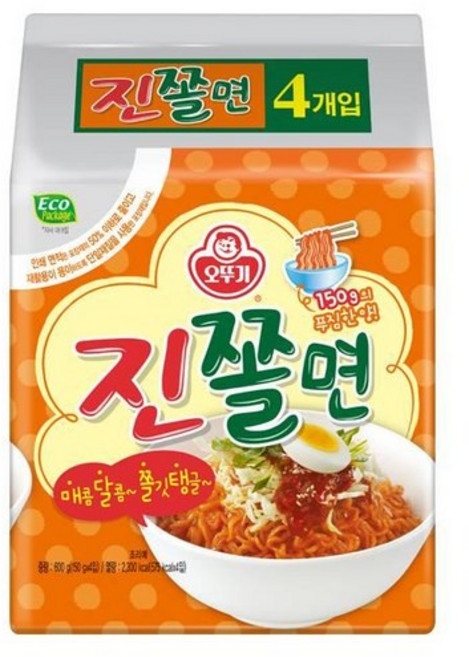 오뚜기 진쫄면 4개입, 150g, 20개